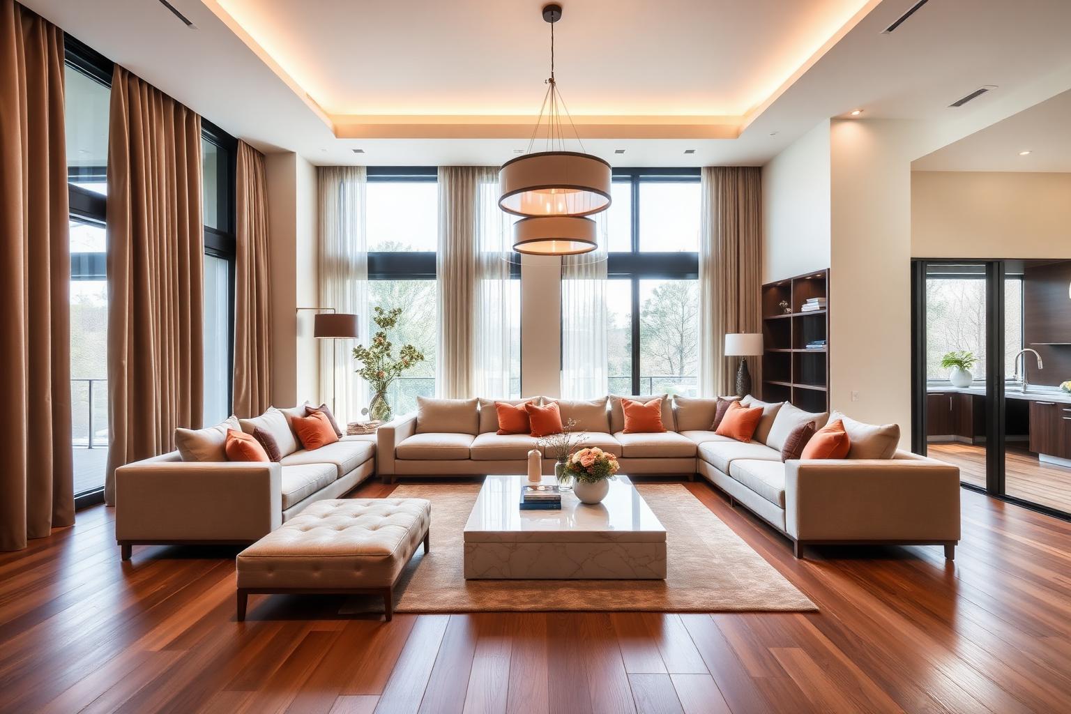 Finished living room after renovation